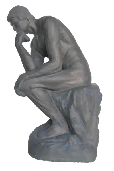 Product image 7 of the product “Man in Contemplation, 110 cm Height, Cast Stone, Bronze Colour ”